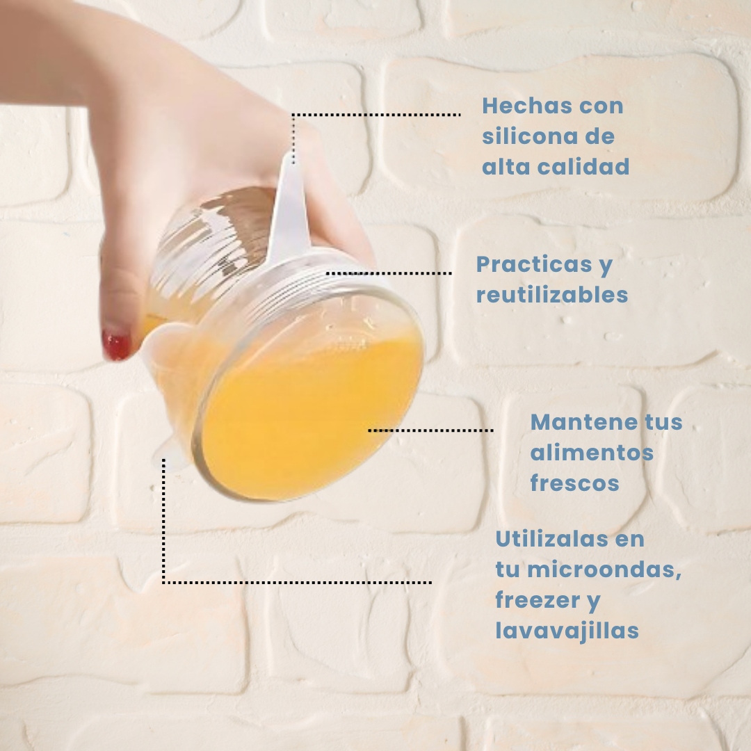 Tapas de Silicona Extensibles y Flexibles