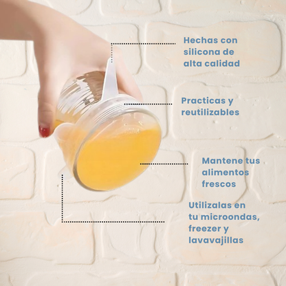 Tapas de Silicona Extensibles y Flexibles